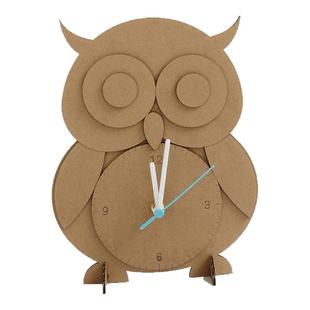 变废为宝纸板diy手工制作钟表材料包自制时钟教具幼儿园认识时间