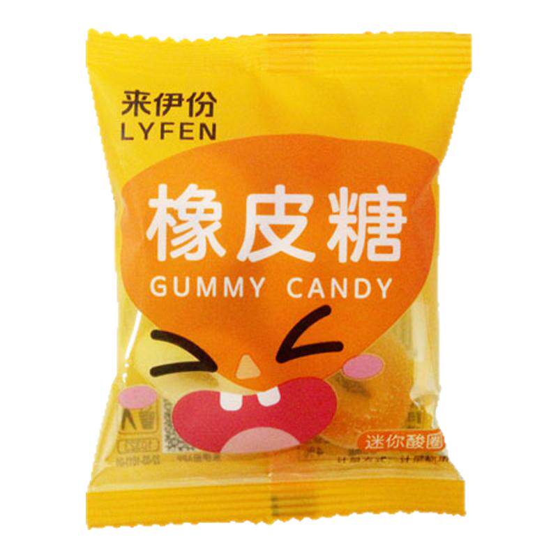 来伊份橡皮糖500g什锦混合口味酸甜软糖果可乐熊休闲零食甜甜圈