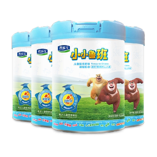 君乐宝小小鲁班4段儿童配方奶粉PS DHA3岁以上800g*4罐