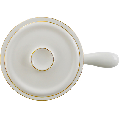 金边盖碗御陶世家手柄金边