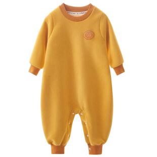 上宝麦冬季儿童连体睡衣加厚保暖奥粒绒男童女童宝宝加绒睡袋防踢