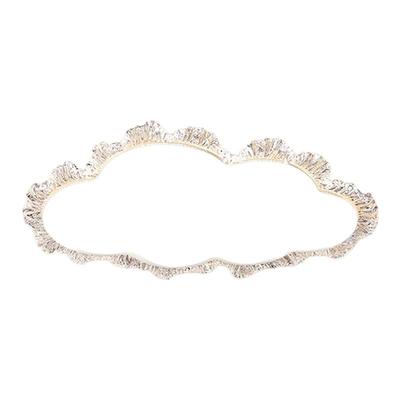 奶油风水晶云朵客厅吸顶灯全光谱