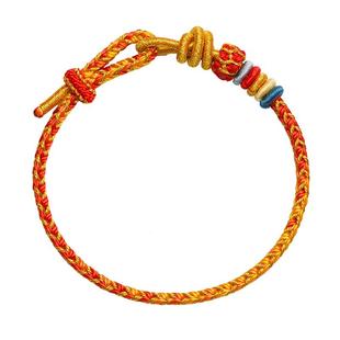 径山龙绳本命年红绳可穿黄金手链串转运珠生肖龙情侣女手绳编织绳