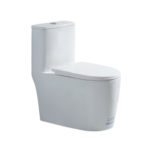 潮州马桶对冲瀑布虹吸式高水箱无唇边大口径大坐圈家用防臭座便器