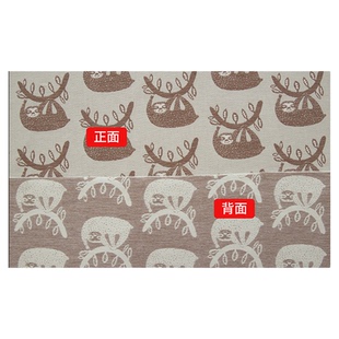 日本进口播州织色织纯棉加厚面料手工DIY卡通家居软布料树懒小憩