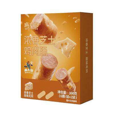 麻六记芝士鸡肉肠300g浓香芝士爆浆鸡肉肠冻品烤肠早餐肉肠