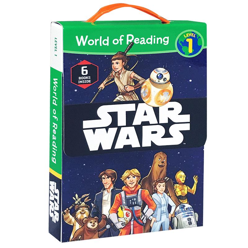 英文原版绘本Star Wars World of Reading Level 1 星球大战6册盒装Disney 迪士尼儿童故事绘本图画书 分级阅读读本