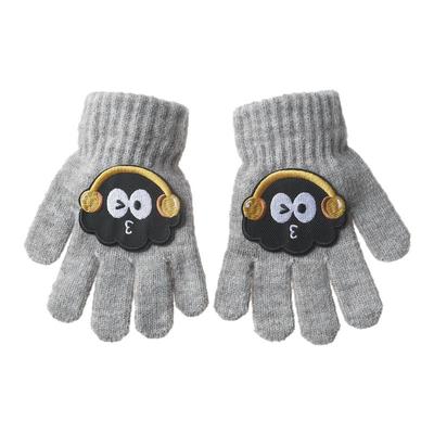 秋冬季儿童防寒保暖毛线针织手套