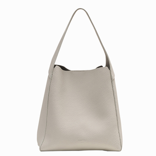 fostylegogo小号菜篮子小众设计白色牛皮包单肩包腋下真皮轻奢