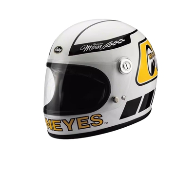 台湾gallop Mooneyes联名复古大眼睛头盔 男女机车乐高安全帽全盔