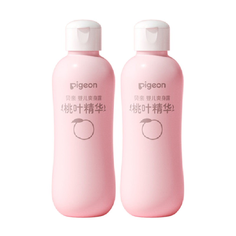 Pigeon贝亲婴儿桃叶水爽身露宝宝液体爽身粉桃子水润肤露