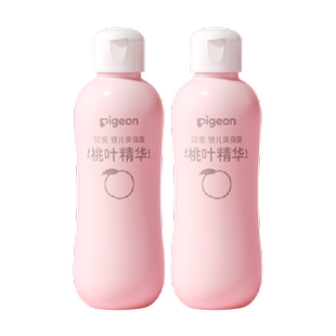 Pigeon贝亲婴儿桃叶水爽身露宝宝液体爽身粉桃子水润肤露200mL*2