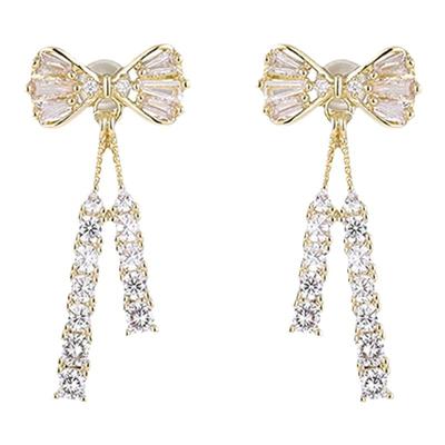 镶钻蝴蝶结气质耳环拍下立减5元