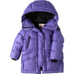 雅鹿儿童羽绒服2025新款洋气中长款加厚男童女童宝宝大鹅冬季外套