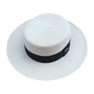 平顶帽子女夏大帽檐礼帽