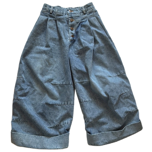 今年流行超火裤子女款设计感小众九分春秋炸街独特超好看的牛仔裤