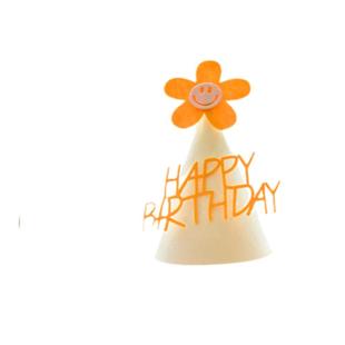 卡通韩系ins风生日帽宝宝生日周岁庆生装饰蝴蝶结雏菊无纺布帽子