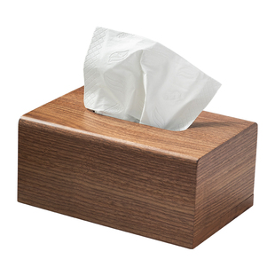实木抽纸盒轻奢高级感客厅桌面纸巾收纳盒酒店餐巾纸盒子定制logo