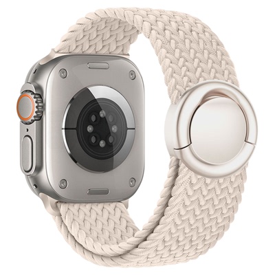 适用于苹果手表s12表带s10新款编织iwatch s11圆环磁吸运动智能series9女AppleWatch透气s876男款JY夏se替换