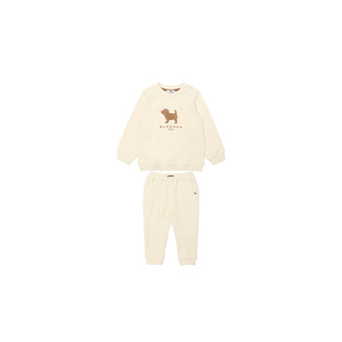 BLUEDOG 蓝狗韩国秋冬品牌儿童套装男女童卫衣裤中大童简约两件套