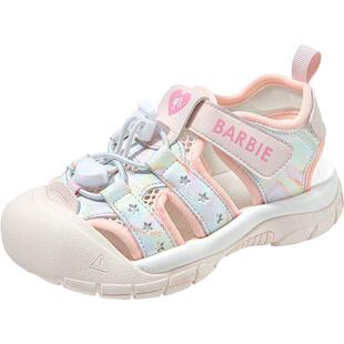 芭比童鞋女童凉鞋2025新款夏季涉水运动鞋包头户外鞋子儿童溯溪鞋