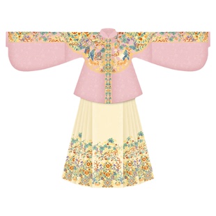 素羽华裳明制汉服女立领对襟短袄仿妆花织金马面裙端庄富贵冬套装