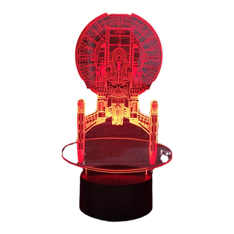 星际迷航 联邦企业号星舰 周边书房装饰摆件模型生日礼物3D小夜灯