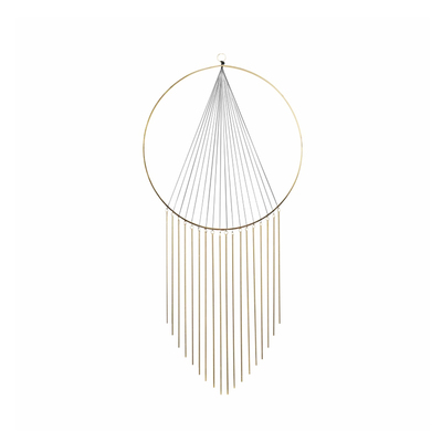 北欧黄铜电视背景墙轻奢玄关挂饰