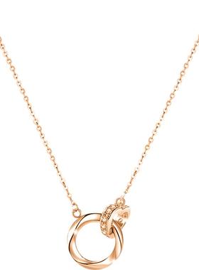 金色简约环扣项链小众独特