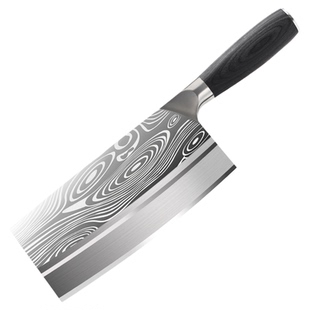 阳江菜刀家用斩切两用刀厨师专用切菜刀具切肉片大马士革纹厨房刀