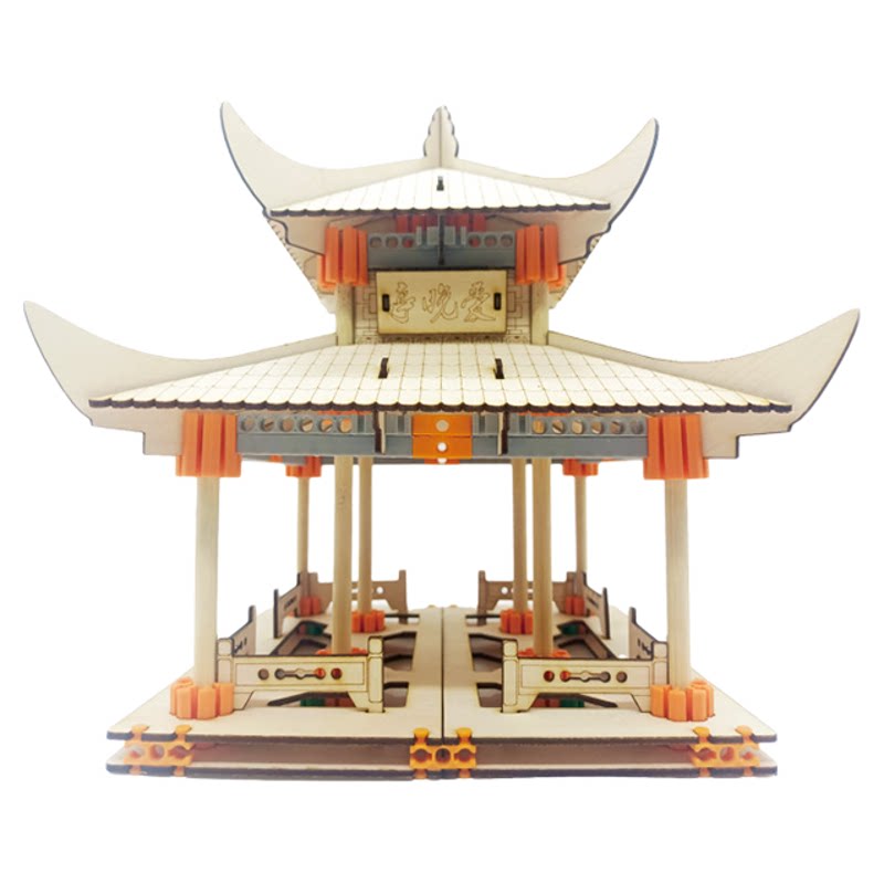 大诺中国风木质3D拼图爱晚醉翁亭