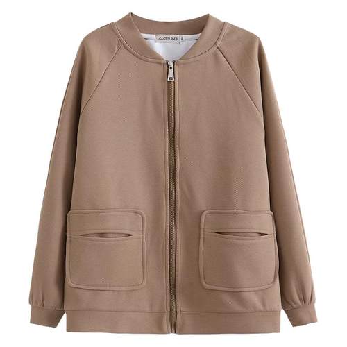 棒球服夹克女短款外套宽松大码胖mm春装休闲开衫时尚减龄长袖上衣