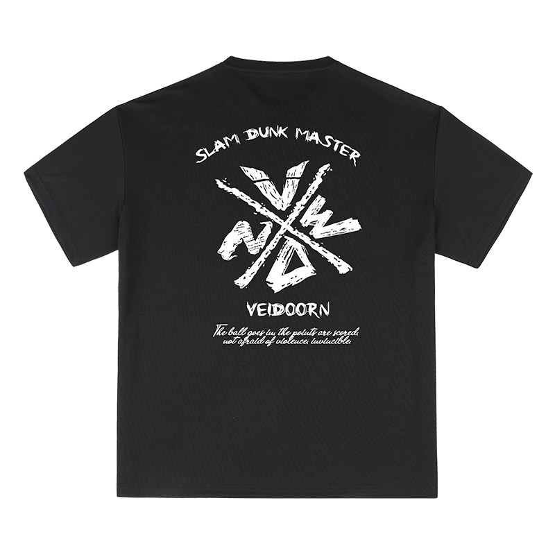 维动扣碎投篮服男美式篮球服学生运动青少年短袖T恤透气网眼夏季V