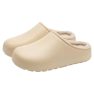 防水棉拖女士2025新款秋冬季居家外穿加绒保暖防滑情侣勃肯棉鞋男