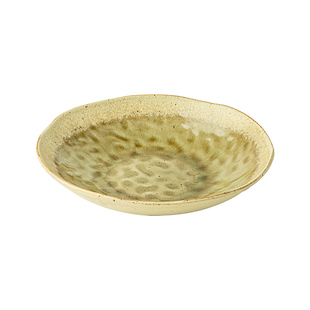 巷子尾〖少有款釉色〗9英寸陶瓷深盘异形沙拉盘日式餐盘窑变菜盘