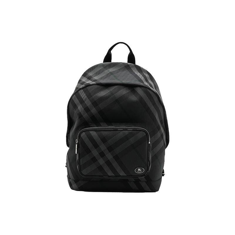 【自营】BURBERRY/博柏利男士FW25格纹图案双肩包轻便大容量男款