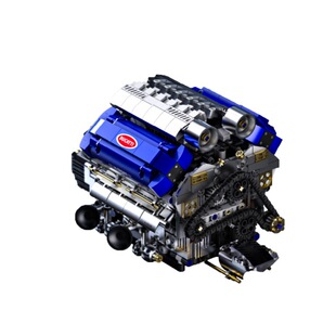 拓木超跑赛车V8发动机变速箱汽车引擎电动模型拼组装积木摆件益智