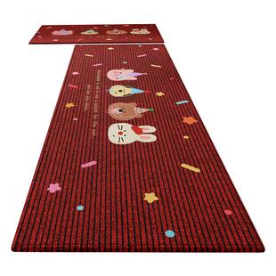 厨房专用脚垫2026新款红色喜庆防滑吸水防油地垫抗污耐脏免洗可擦