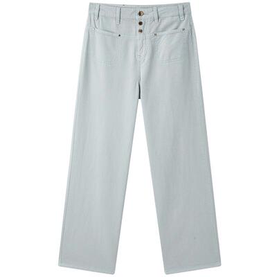 太平鸟夏季天丝贴袋直筒牛仔裤A1HAE2273