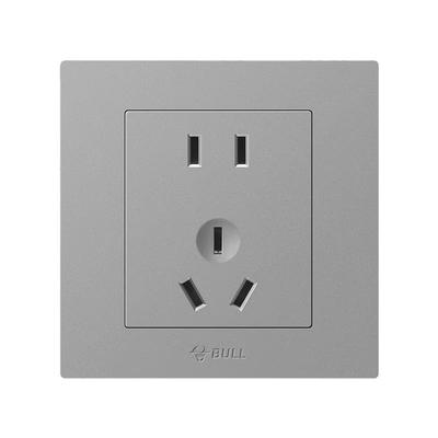 公牛开关插座86型暗装一开五孔USB五孔16A墙壁面板单开双控家用灰