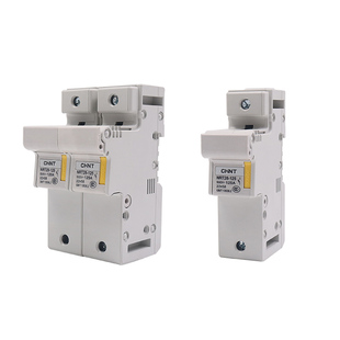 正泰熔断器底座NRT28-125 1P 2p 100A导轨式圆帽型保险丝座子125A