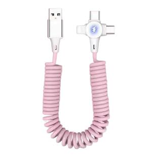 65W适用于华为苹果小米数据线四合一充电线器快充二合二多头二拖二车载多功能多通用能通用安卓手机