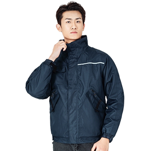 代尔塔秋冬季工装防寒工作服防水透气男士劳保冲锋衣服加绒新款