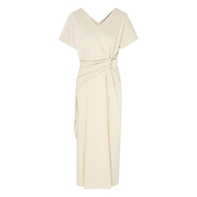 线上专享hply young荷比俪夏新款女腰部扭结针织连衣裙