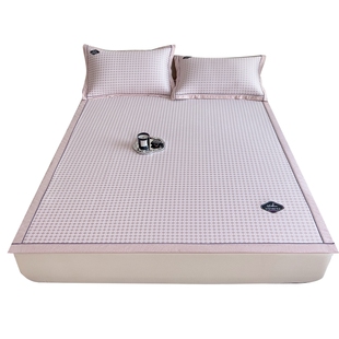 A类2025新款冰丝凉席三件套婴儿可用夏天冰豆豆可机洗夏季床笠款