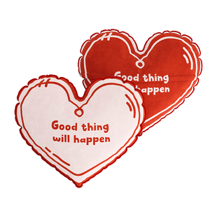 ins漫画爱心形抱枕客厅沙发可爱情侣床头车载靠枕腰枕头高级礼物