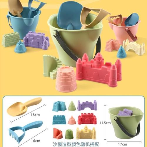 新品 沙滩玩具套装儿童玩沙挖沙工具铲水桶沙漏男女海边背包水枪
