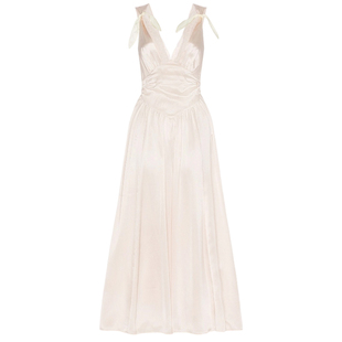 [春季新品]Helsa 法式家居裙灵感连衣裙象牙白缎面 静奢风REVOLVE