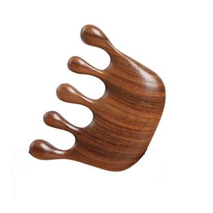 按摩梳绿檀木头部经络梳子头疗按摩男女刮痧头皮疏通防宽齿刷脱发