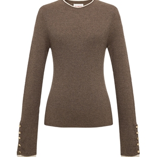 EP雅莹女装 精纺细腻牦牛绒针织打底衫内搭上衣2025冬装新款9918A